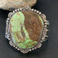 Native American Men's Navajo Bracelet | Sterling Silver Green Gaspeite | Authentic Handmade | 2046