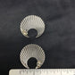 Native American Navajo Crescent Earrings | Sterling Silver | 1" | 4487