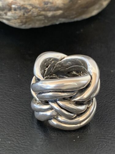 Navajo Men's Band Ring | Sterling Silver | Sz 7 | Authentic Native American Handmade | 14040
