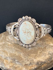 High-Grade Dry Creek Turquoise Cuff Bracelet | Navajo Sterling Silver | Authentic Native American Jewelry | 2083