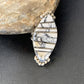 Navajo White Buffalo Turquoise Inlay Ring | Sterling Silver | Sz 9 | Authentic Native American Handmade | 12173