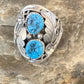 Navajo Kingman Turquoise Multi-Stone Ring | Authentic Native American Sterling Silver | Sz 11 | 14178