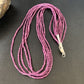 Navajo Purple Sugilite 5-Strand Necklace | Sterling Silver Rice Heishi | 20" | Authentic Native American Handmade | 12929