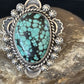 Native American Navajo Blue Spiderweb Turquoise Ring | Sterling Silver | Sz 9 | 01640