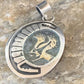 Native American Gold Bald Eagle Pendant | Hopi Stamped Sterling Silver | Handmade | 1399