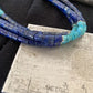Navajo Lapis & Turquoise 3 Strand Necklace | Sterling Silver | 21" | Authentic Native American Handmade | 01011
