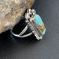 Native American Men's Sterling Silver Blue Turquoise #8 Ring | Sz 9.5 | 02169
