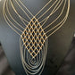 Gold-Filled Liquid Silver Heishi Necklace | 7-Strand Sterling Silver Tube | 18" | 12633