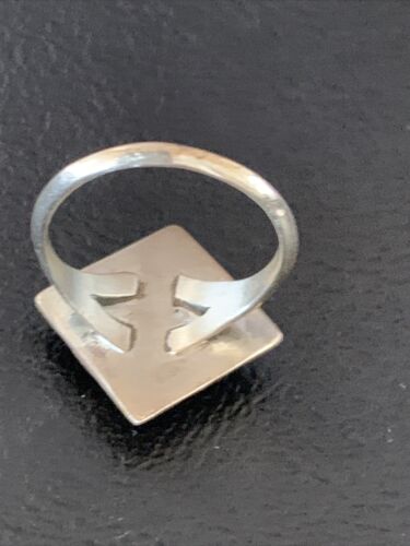 Native American Women's Navajo Blue Turquoise Coral Inlay Ring | Sz 8 | 13132