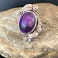 Native American Navajo Purple Sugilite Ring | Sterling Silver | Sz 10.5 | 10446