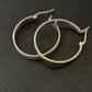 Native American Old Pawn Women's Hoop Stud Earrings | Sterling Silver | 1" | 13010