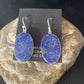 Native American Blue Lapis Lazuli Dangle Drop Earrings | Sterling Silver | 1" | 14090