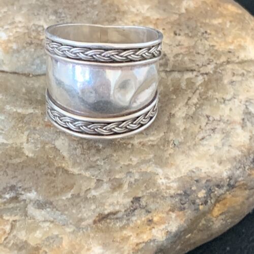Navajo Men's Band Ring | Sterling Silver | Sz 7 | Authentic Native American Handmade | 10409