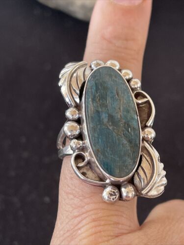 Navajo Blue Lapis Ring | Sterling Silver | Sz 9 | Authentic Native American Handmade | 1207