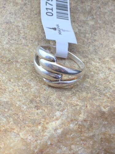 Native American Navajo Women's Swirl Ring | Sterling Silver | Sz 6.5 | 01793