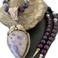 Navajo Purple Sugilite & Amethyst Pendant Necklace | Sterling Silver | Authentic Native American Handmade | 1756