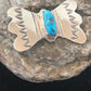 Kingman Turquoise Pin | Navajo Sterling Silver | Authentic Native American | 8666