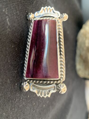 Southwestern Women's Sterling Silver Purple Spiny Oyster Ring | Sz 6 | 430