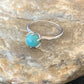 Navajo Blue Turquoise Ring | Sterling Silver | Sz 7 | Authentic Native American Handmade | 10769