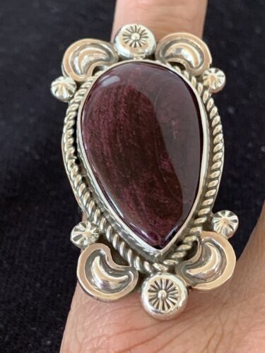 Native American Men's Purple Spiny Oyster Ring | Sterling Silver | Sz 11 | 425