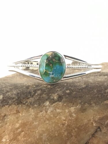 Native American Navajo Turquoise Bracelet | Sterling Silver | Authentic Handmade | 4549 - Masha USA