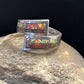 Native American Navajo Red Opal Inlay Ring | Sterling Silver | Sz 14.5 | 14584