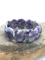 Native American Purple Charoite Stretch Bracelet | Elastic | 7.25" Adjustable | 3016