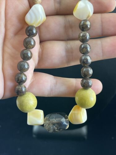 Southwestern Chunky Sterling Silver Necklace | Faceted Jasper Quartz | 20" | 10079