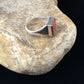 Navajo Men's Red Opal Inlay Ring | Sterling Silver | Sz 9.5 | Authentic Native American Handmade | 10104