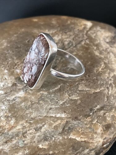 Native American Women's Navajo Wild Horse Turquoise Ring | Sterling Silver | Sz 7.5 | 10506