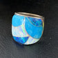 Navajo Blue Turquoise Opal Inlay Pinky Ring | Sz 6 | Authentic Native American Handmade | 12856