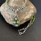 Navajo Green Gaspeite Turquoise Pendant | Authentic Native American Sterling Silver | Multi-Stone | 12265