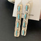 Navajo Turquoise Dangle Earrings | Sterling Silver | 2" Long | Authentic Native American Handmade | 12122