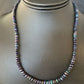 Native American Blue Opal Necklace | Sterling Silver | Navajo Handmade | 18" | 14534