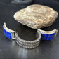 Authentic Navajo Men's Wristwatch | Blue Lapis Lazuli Inlay | Sterling Silver Tips | Native American Jewelry | 14396