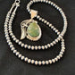 Men's Royston Turquoise Pendant Necklace | Navajo Pearls | Sterling Silver | Authentic Native American Handmade | 2575