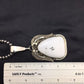 White Buffalo Turquoise Pendant Necklace | Navajo Sterling Silver | Authentic Native American Handmade | 4529