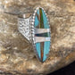 Navajo Multi-Color Opal & Turquoise Inlay Ring | Sterling Silver | Sz 7 | Authentic Native American Handmade | 1582