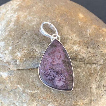 Southwestern Navajo Purple Sugilite Pendant | Sterling Silver | 1.25" | 10938