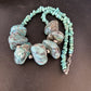 Navajo Chunky Blue Turquoise Nugget Necklace | Sterling Silver | Authentic Native American Handmade | 20" | 14415