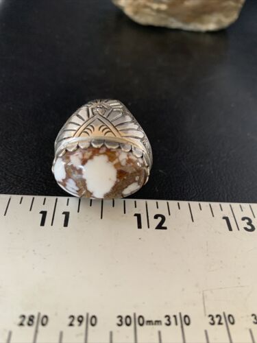 Southwestern Men's Wild Horse Turquoise Ring | Sterling Silver | Sz 8.5 | 13776