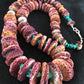 Authentic Native American Navajo Necklace | Purple Spiny Oyster & Turquoise | Sterling Silver | 24" Graduated