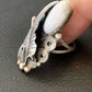 Navajo White Buffalo Turquoise Ring | Sterling Silver | Sz 7 | Authentic Native American Handmade | 12184