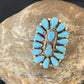 Navajo Blue Cluster Turquoise Needlepoint Ring | Authentic Native American Sterling Silver | Multi-Stone | Sz 8 | 11941
