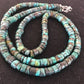 Navajo Turquoise Heishi Bead Necklace | 7mm | Sterling Silver | Authentic Native American Handmade | 31" | 3725