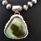 Navajo Green Royston Turquoise Pendant | Sterling Silver | Native American Handmade | 13277