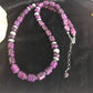 Navajo Purple Sugilite Bead Necklace | Sterling Silver | Authentic Native American Handmade | 18" | 3128