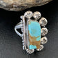 Native American Men's Sterling Silver Blue Turquoise #8 Ring | Sz 9.5 | 02169