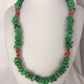 Spiny Green Magnesite Navajo Sterling Silver Necklace | 20" | Southwestern Handmade | 8069