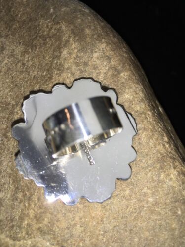 Native American Navajo Green Gaspeite Ring | Sterling Silver | Sz 7 | 1803
